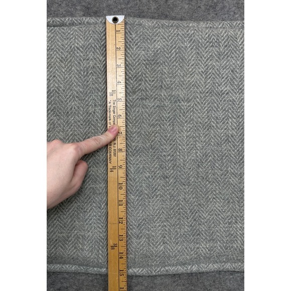 Ralph Lauren Wool Cashmere Herringbone Pillow Cover Gray 20x15 - Picture 11 of 12